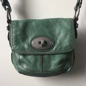 Teal Fossil Crossbody Purse